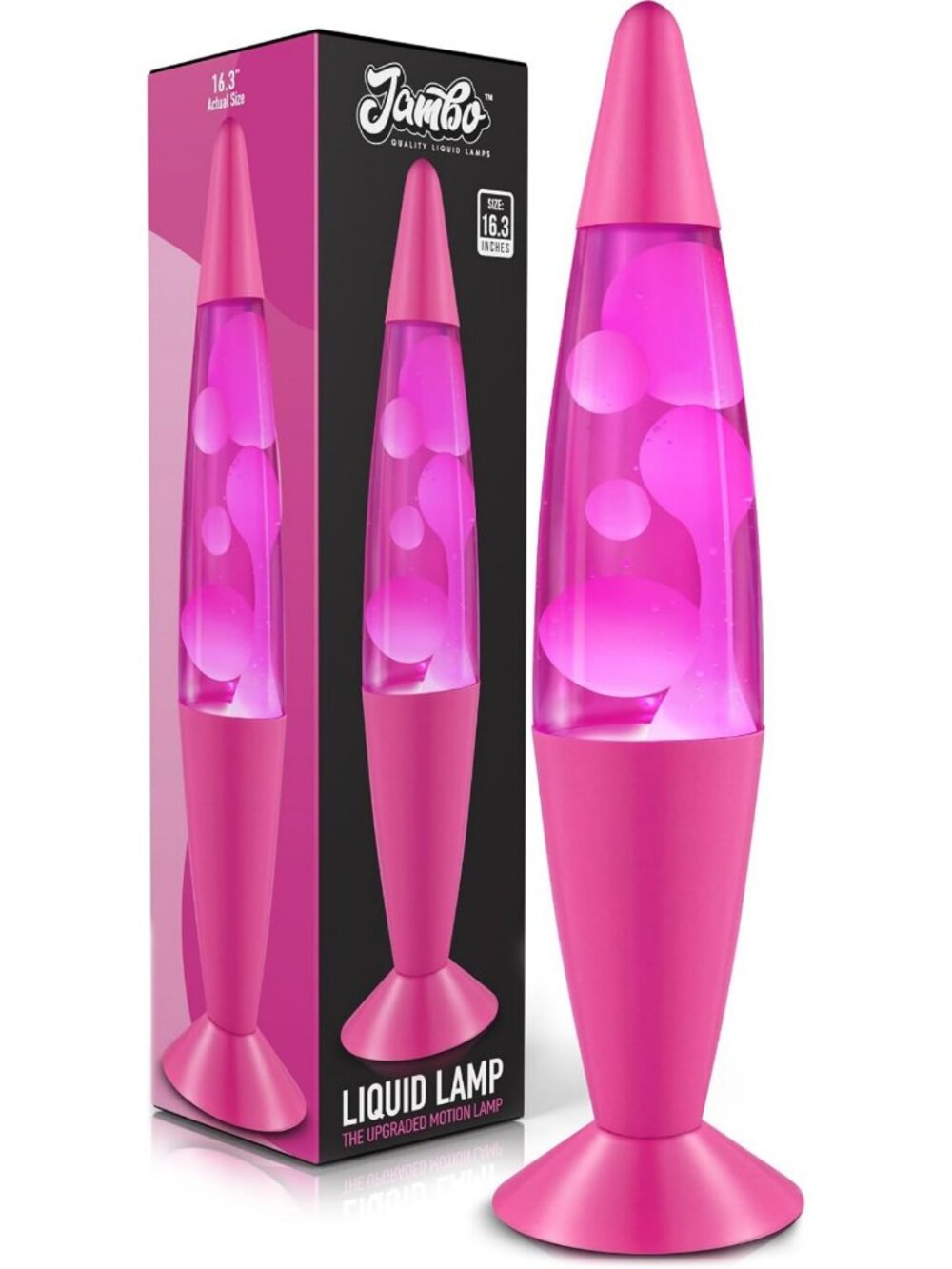 16" Pink & White Liquid Light Lamp - Relaxing Night Light for Home Decor, Kids